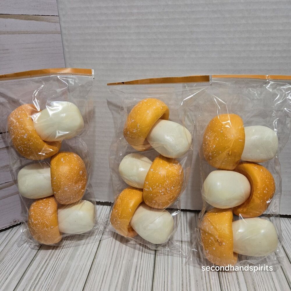 Light Yellow Orange Mushroom Styrofoam, Christmas Woodland Forest Nature Tree